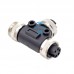 RFcoms 7/8 Sensor Connector 3 4 5 P Pins T Type Splitter Male to Females Socket Connecting Plug Screw Adapters Circular Connectors 