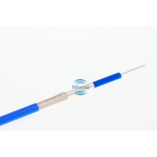 Spiral Strip 26.5GHz Flexible High Temperature Cable RFSS402 Phase Stable With FEP Blue Jacket
