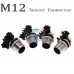 RFcoms M12 PCB Sensor Connector 2 3 4 5 6 8 12 P Pin Sensor Adapter Male/Female Connecting Adapters Panel Mount Connector Circular Connectors for Cognex Industrial Camera Sensor