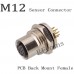 RFcoms M12 PCB Sensor Connector 2 3 4 5 6 8 12 P 17 Pin Sensor Adapter Socket Straight Male/Female Connecting Adapters Panel Front / Rear Mount Connector Circular Connectors for Cognex Industrial Camera Sensor