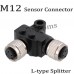 RFcoms M12 Sensor Connector 2 3 4 5 6 8 P Pin Sensor Adapter Female to Female Plug  L Type Connecting Adapters Connector Circular Connectors Plug