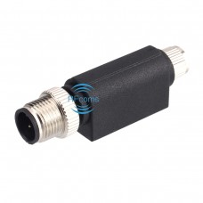 RFcoms M12 to M8 Sensor Connector 3 4 5 6 8 P 4 Pin D Code M12 Male to M8 Female Converter Sensor Adapter Connecting Adapters Connector Circular Connectors Plug