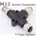 RFcoms M12 Sensor Connector 2 3 4 5 6 8 P Pin Splitter Sensor Adapter 1 male to 2 Females Plug  T Type Connecting Adapters Connector Circular Connectors for Cognex Industrial Camera Sensor