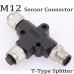 RFcoms M12 Sensor Connector 2 3 4 5 6 8 P Pin Splitter Sensor Adapter 1 male to 2 Females Plug  T Type Connecting Adapters Connector Circular Connectors for Cognex Industrial Camera Sensor