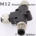 RFcoms M12 Sensor Connector 2 3 4 5 6 8 P Pin Splitter Sensor Adapter 1 male to 2 Females Plug  T Type Connecting Adapters Connector Circular Connectors for Cognex Industrial Camera Sensor