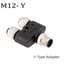 RFcoms M12 Sensor Connector 2 3 4 5 6 8 P Pin Splitter Sensor Adapter 1 male to 2 Females Plug  Y Type Connecting Adapters Connector Circular Connectors Y Plug