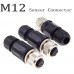 RFcoms M12 Sensor Connector Plug 2 3 4 5 6 Pin 8 P 12 17 Pins Straight Male/ Female Plug Screw PG9 Outlet Plug Connecting Threaded Coupling Adapters Circular Connectors 