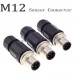 RFcoms M12 Sensor Connector Plug 2 3 4 5 6 Pin 8 P 12 17 Pins Straight Male Plug Screw PG9 Outlet Plug Connecting Threaded Coupling Adapters Circular Connectors for Cognex Industrial Camera 