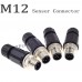 RFcoms M12 Sensor Connector Plug 2 3 4 5 6 Pin 8 P 12 17 Pins Straight Male Plug Screw PG9 Outlet Plug Connecting Threaded Coupling Adapters Circular Connectors for Cognex Industrial Camera 