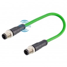RFcoms M12 4PIN D Code Male Plug to RJ45  Ethernet Cable Prfinet Cat5E  Sensor Connector Cable Waterproof Circle Adapters Cable  1M 2M 3M 5M 8M 10M