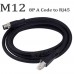 RFcoms M12 8P 8Pin Male Plug to RJ45  Ethernet Cable Prfinet Cat5E  Sensor Connector Cable Waterproof Circle Adapters Cable 1M 2M 3M 5M 8M 10M