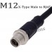 RFcoms M12 X Type Male Plug to RJ45  Ethernet Cable Prfinet Cat5E  Sensor Connector Cable Waterproof Circle Adapters Cable  1M 2M 3M 5M 8M 10M