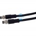 RFcoms M12 Sensor Connector Cable 2 3 4 5 6 8 12 17Pin Straight/Angled Male/Female Plug Cables Overmolded Dual Head Plug Cable Dual Connectors Connecting Cables -1M 2M 3M 4M 5M 