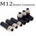 RFcoms M12 Sensor Connector Plug 2 3 4 5 6 Pin 8 P Pins 4P D code 5Pin B Code Angled/Straight Male/Female Plug Screw PG7/PG9 Outlet Plug Connecting Threaded Coupling Adapters Circular Connectors