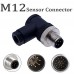 RFcoms M12 Sensor Connector 2 3 4 5 8 Pin 4P D Code 5Pin B Code Sensor Adapter Male/Female Right Angled Plug Threaded Coupling Adapters Circular Connectors for Cognex Industrial Camera Sensor