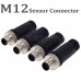 RFcoms M12 Sensor Connector Waterproof Cable 2 3 4 5 6 Pin 8 P Pins 4P D code 5Pin B Code Straight Plug Screw PG7 PG9 Outlet Plug Connecting Threaded Coupling Adapters Circular Connectors for Cognex Industrial Camera 