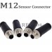 RFcoms M12 Sensor Connector Waterproof Cable 2 3 4 5 6 Pin 8 P Pins 4P D code 5Pin B Code Straight Plug Screw PG7 PG9 Outlet Plug Connecting Threaded Coupling Adapters Circular Connectors for Cognex Industrial Camera 