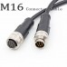 RFcoms M16 Sensor Connector Pug Cable  Dual Heads Cable 2 3 4 5 6 7 8 P 12 14 16P Pins Male/Female Waterproof Connecting Cables Circular Connectors Molded Aviation Sensor Cable 1M/2M/5M customise as your will