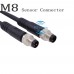 RFcoms M8 Sensor Connector Cable Dual Head Male/Female Straight/Angled  Plugs Cables Waterproof 3 4 5 6 8 P Pin PVC Overmolded Plug Aviation Plug Cable Connectors EU Industrial Circular Aviation Connector