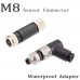 RFcoms M8 Sensor Connector Waterproof Straight Alloy/Plastic Plug 3 4 P Pins Aviation Plug Connectors EU Industrial Circular Aviation Connector