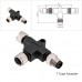 RFcoms M8 Sensor Connector Waterproof T Type 1Male to 2 Female Splitter Plug 3 4 6Pin 5Pin B Code Aviation Plug Connectors EU Industrial Circular Aviation Connector