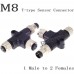 RFcoms M8 Sensor Connector Waterproof T Type 1Male to 2 Female Splitter Plug 3 4 6Pin 5Pin B Code Aviation Plug Connectors EU Industrial Circular Aviation Connector