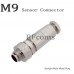 RFcoms M9 Sensor Connector 2 3 4 5 6 8 P Pins Straight Male/Female Metal Assembled Plug SPlug Connecting Threaded Coupling Adapters Circular Connectors for Cognex Industrial Camera 