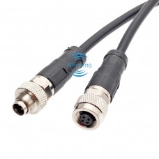 RFcoms M9 Sensor Connector Cable 2 3 4 5 6 8 P Pins Straight Male/Female to Male Female Plug Cable M9 Connecting Threaded Coupling Adapters Waterproof Cables Circular Connectors for Cognex Industrial Camera -1M  2M 5M