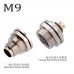 RFcoms M9 Sensor Connector 2 3 4 5 6 8 P Pins Straight Male/Female Metal Assembled Plug  Front Mount/ Back Mount Connecting Threaded Coupling Adapters Circular Connectors for Cognex Industrial Camera 