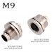 RFcoms M9 Sensor Connector 2 3 4 5 6 8 P Pins Straight Male/Female Metal Assembled Plug  Front Mount/ Back Mount Connecting Threaded Coupling Adapters Circular Connectors for Cognex Industrial Camera 