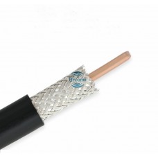 Low Loss Coaxial Cable RFSMR200 With PE black Jacket Cable, High Quality Version