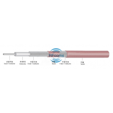 RG316TX Triax Coax Cable Double SPC shields With FEP Brown Jacket